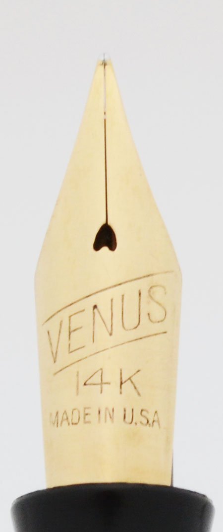 Venus President Fountain Pen - Black, 14K Gold Flexible Fine